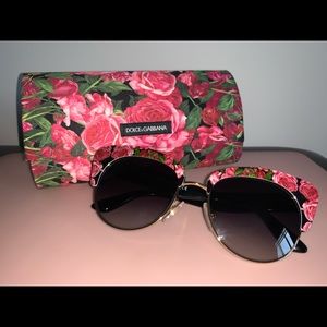 Dolce & Gabbana Rose Print Sunglasses